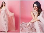Fitness and fashion enthusiast Alaya F often treats her Instagram family with stunning photos and videos of herself in stylish fits. Her latest post features the actor in a beautiful pink anarkali set. (Instagram/@alayaf)